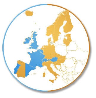 Mapa kde se hraje eurojackpot a euromillions