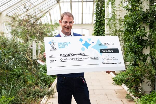 David Knowles výherce loterie