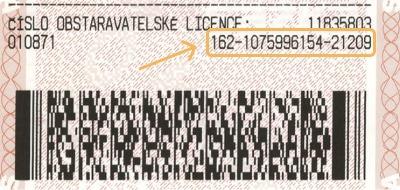 Ukázka 18-ti místného kódu na spodní straně potvrzení o sázce