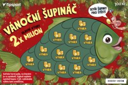 Vánoční šupináč stírací los přední strana nesetřená
