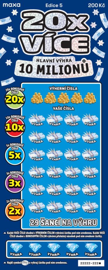 Ukázka nesetřeného losu 20x více