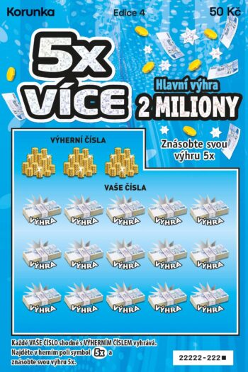 Ukázka nesetřeného losu 5x Více