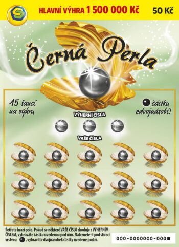 Ukázka nesetřeného losu Černá perla