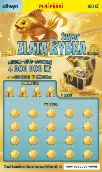 Ukázka nesetřeného losu Super Zlatá rybka