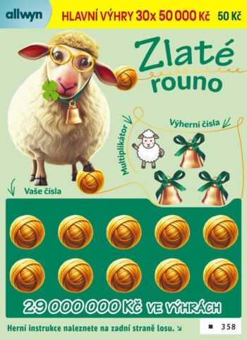 Ukázka nesetřeného losu Zlaté rouno