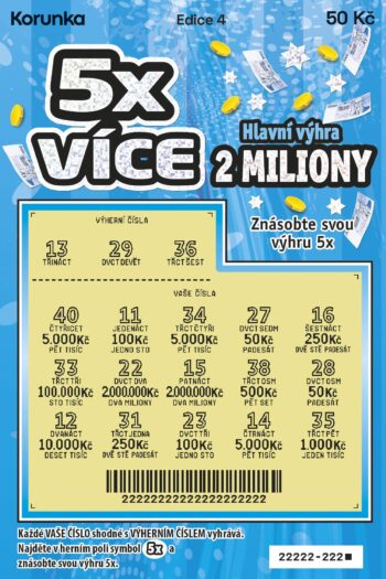 Ukázka setřeného losu 5x více