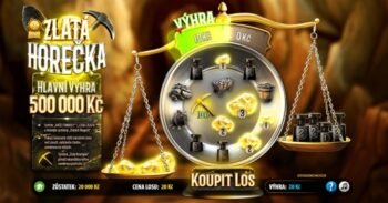 Ukázka setřeného losu Zlatá horečka