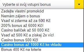 Fortuna bonus 1000 Kč