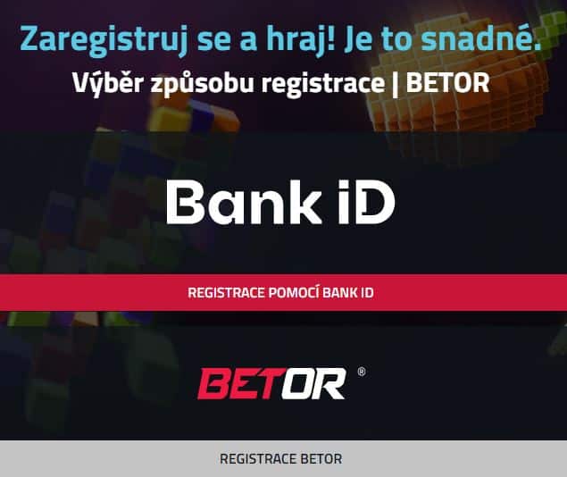 Registrace bankID Betor
