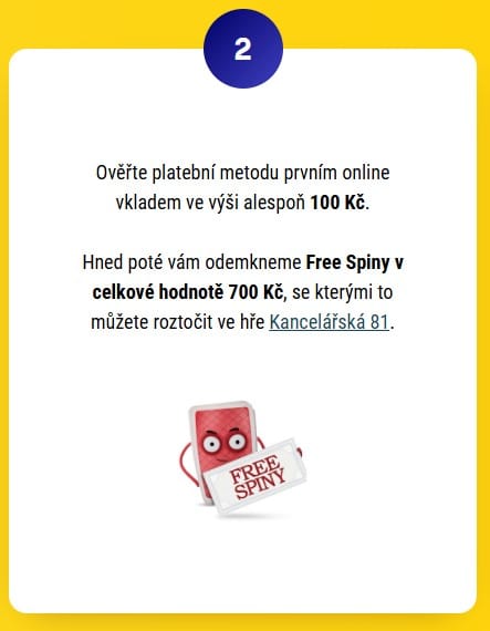 Sazka registrační bonus postup