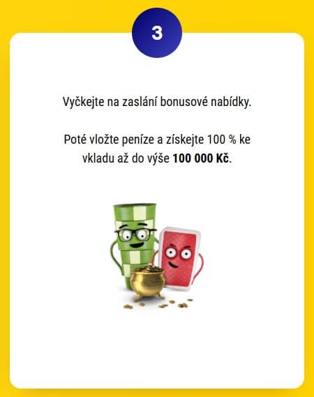 Sazka registrační bonus postup