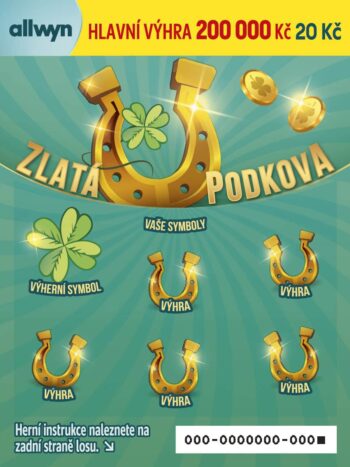 Ukázka nesetřeného losu Zlatá Podkova