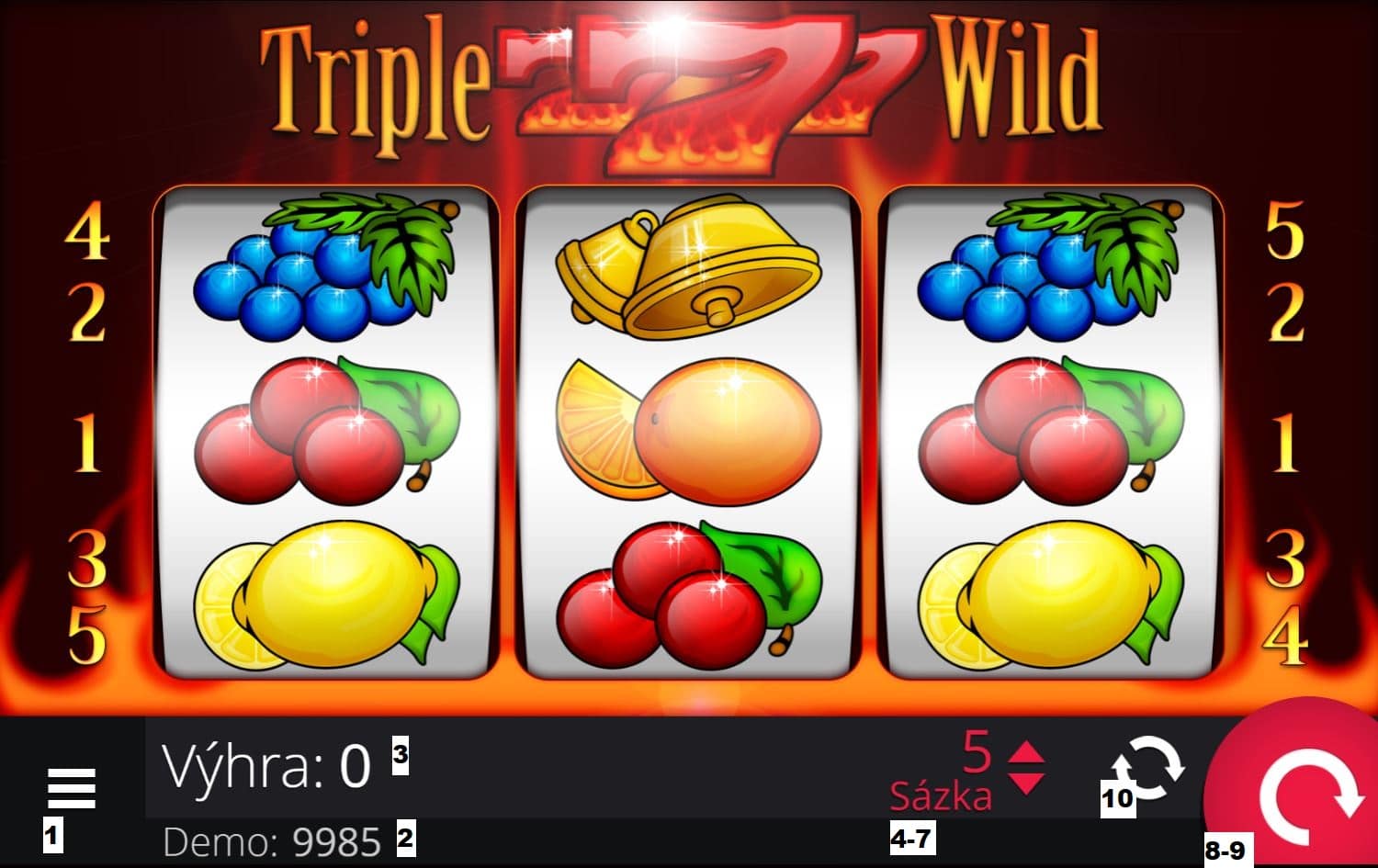 Jak hrát daný automat Triple Wild Seven