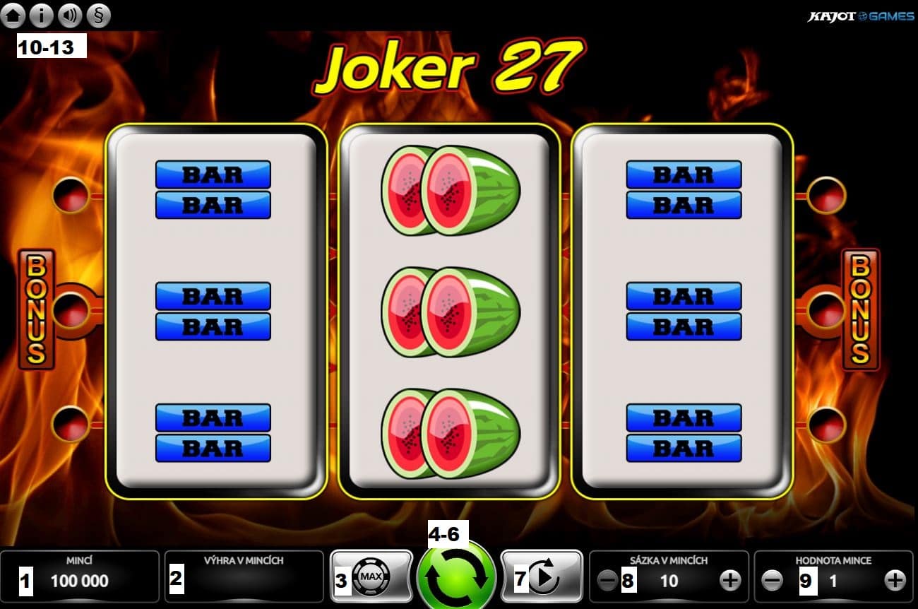 Jak hrát online automat Joker 27