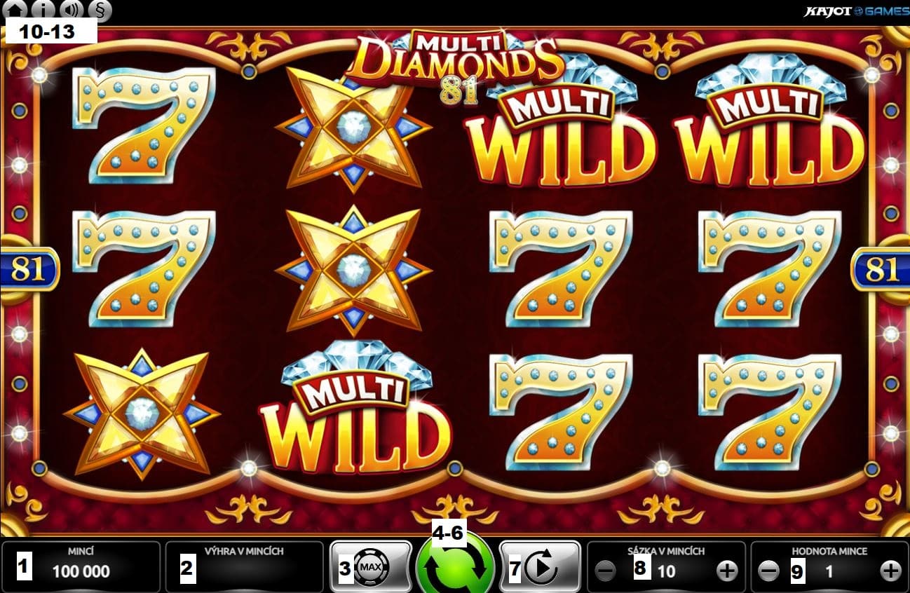Jak hrát online herní automat Multi Diamonds 81