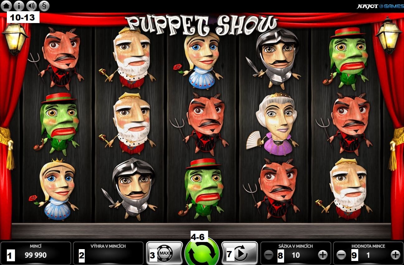 Jak hrát online herní automat Puppet Show