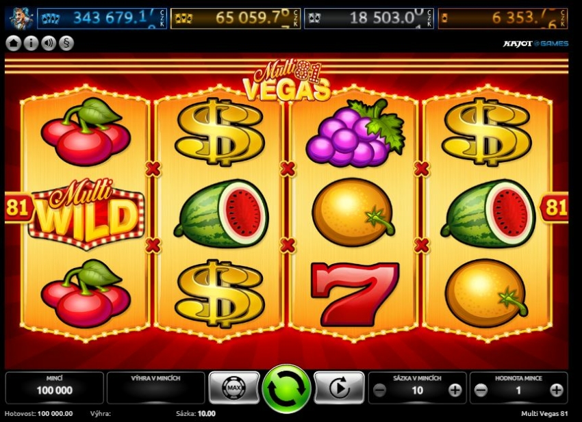 Online herní automat Multi Vegas 81