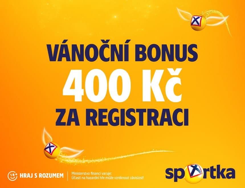 Vsaď si Sportku s bonusem 400 Kč - Sazka