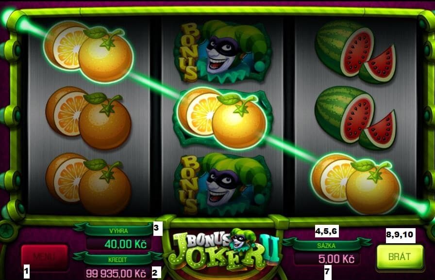 Bonus Joker II Jak hrát daný automat