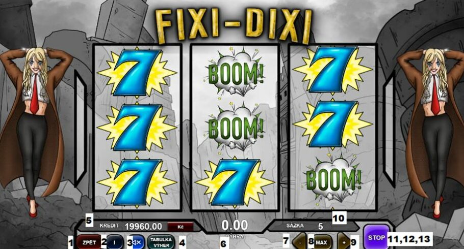 FIXI-DIXI Jak hrát daný automat