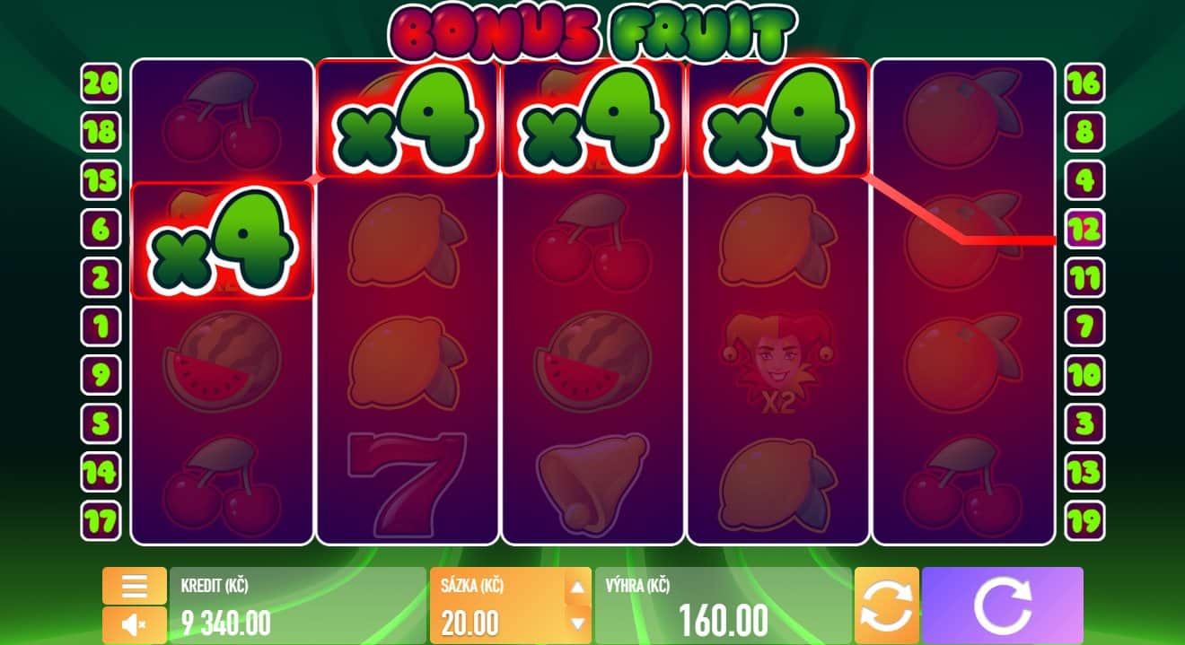 Bonus Fruit online automat Wild symbol