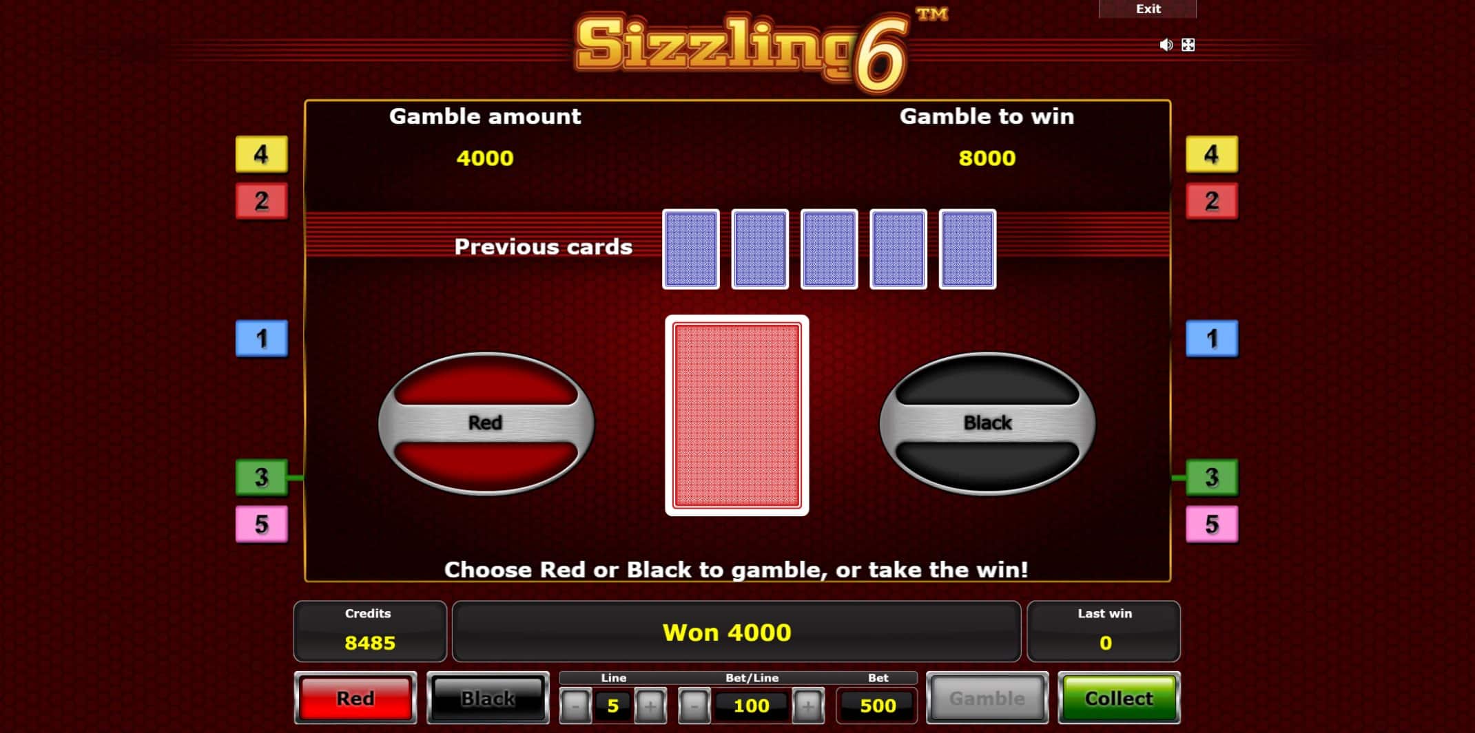 Sizzling 6 online automat Gamble