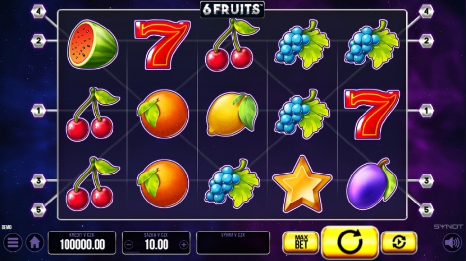 6 Fruits od SYNOT Games