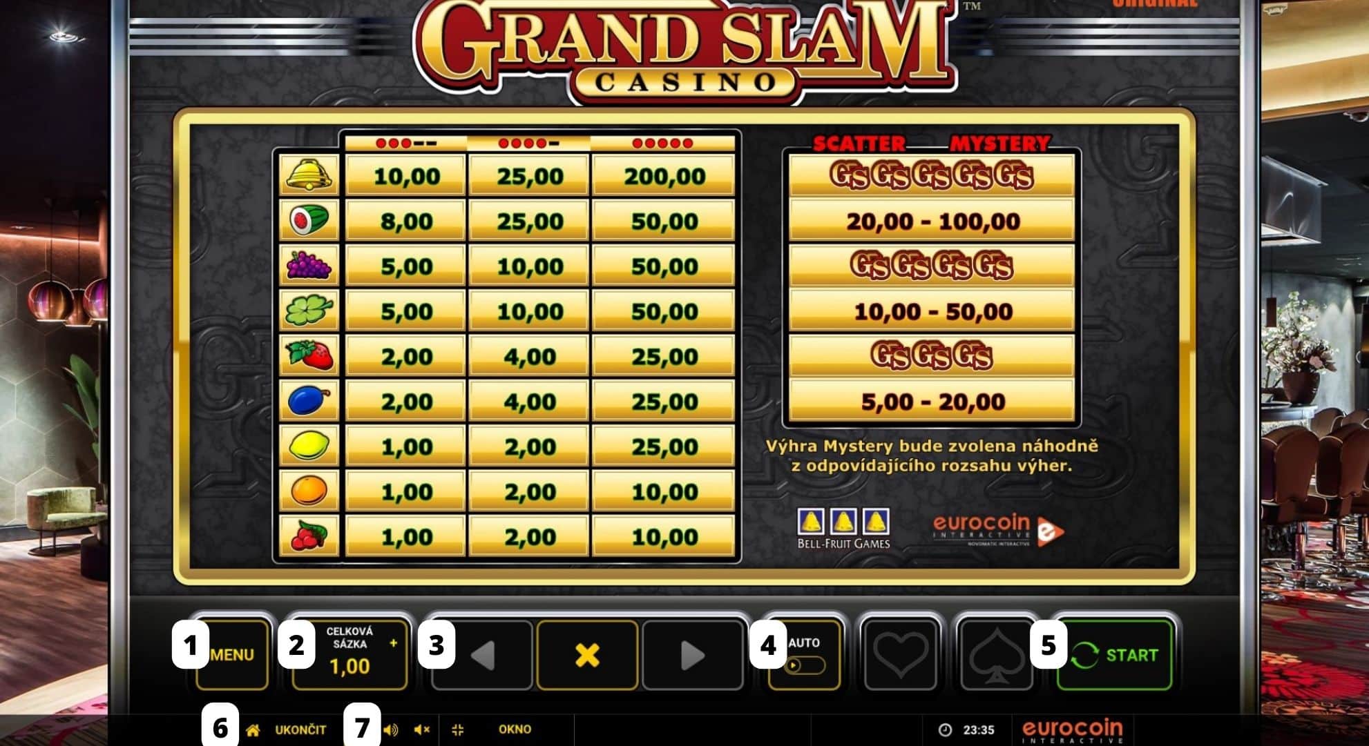 Grand Slam Casino online automat