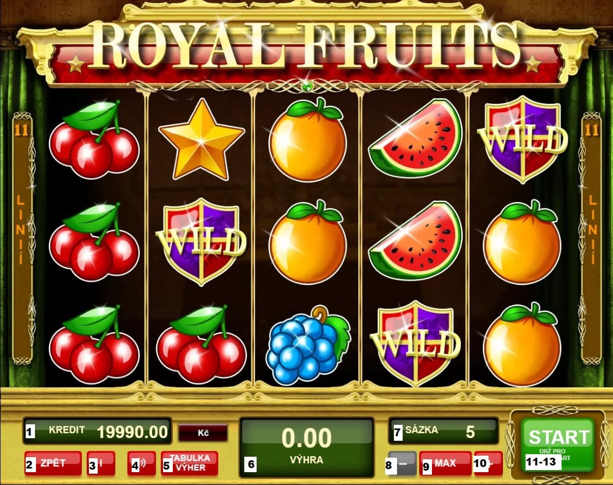 Jak hrát online automat Royal Fruits