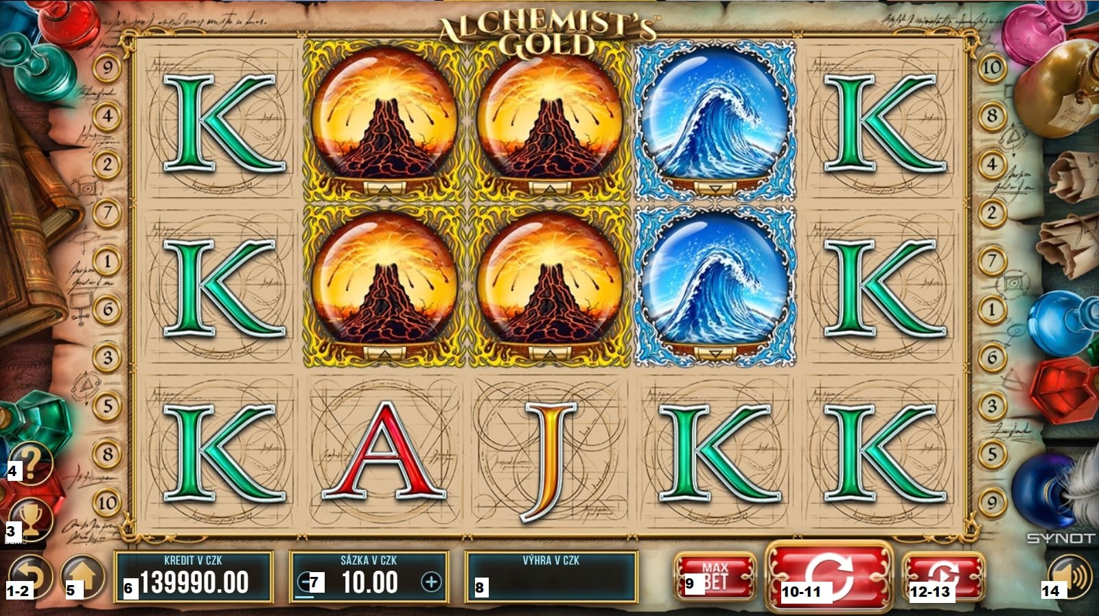 Jak hrát online herní automat Alchemist's Gold