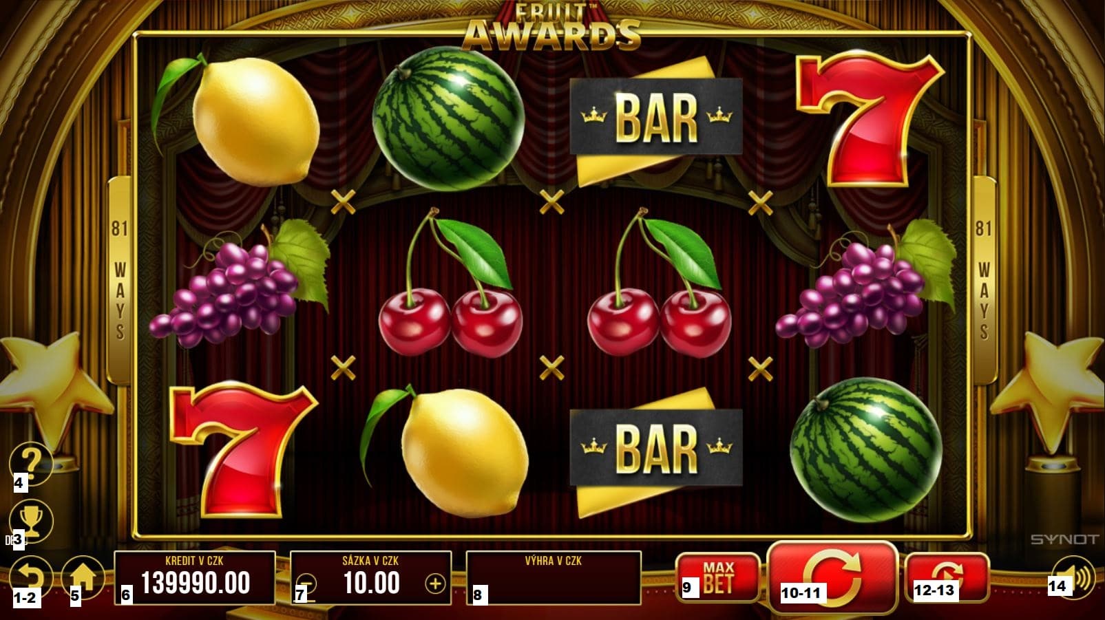 Jak hrát online herní automat Fruit Awards