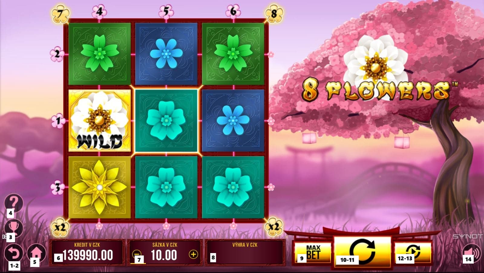 Jak hrát online herní automat 8 Flowers