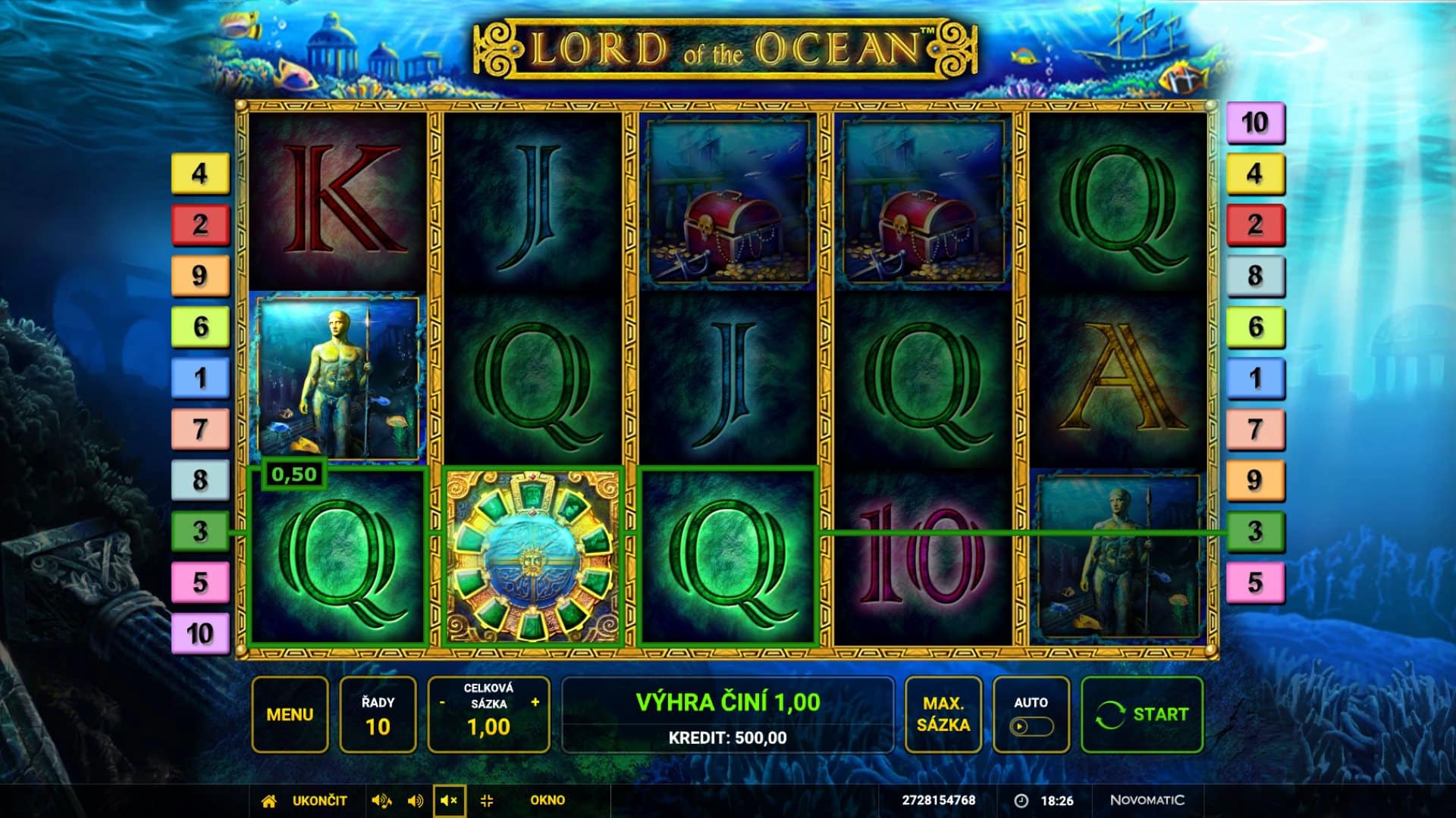 Lord of the Ocean online automat Scatter