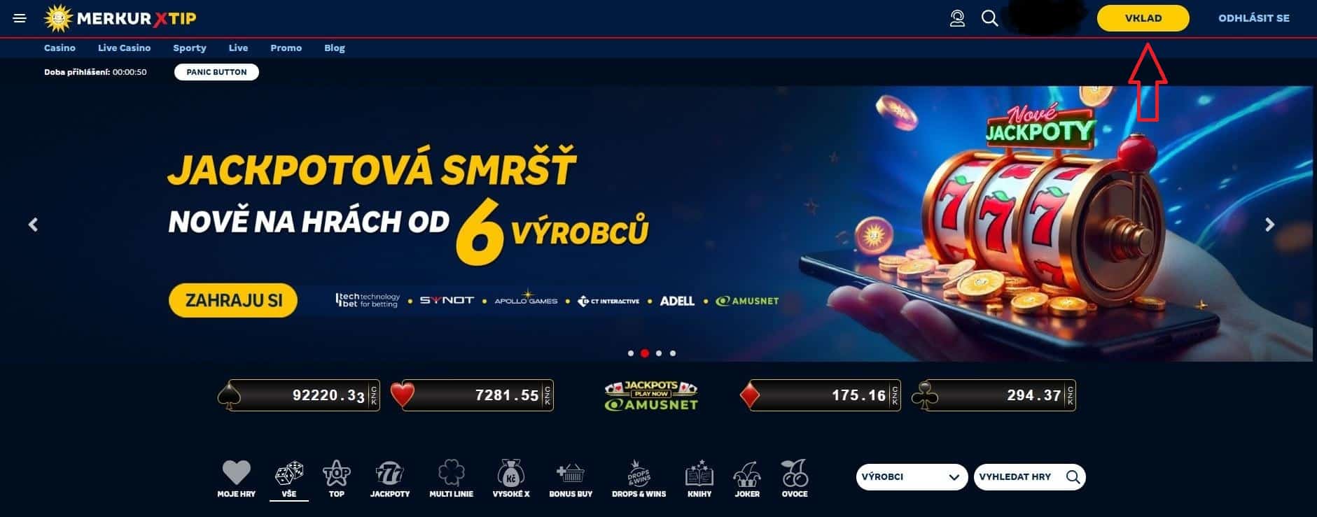 Vklad u Merkuru