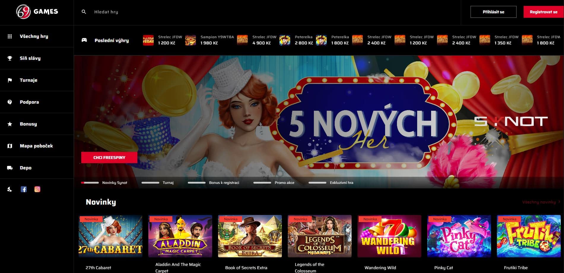 69Games Casino Registrace N vod Na Registraci A P ihl en Vyhraj cz