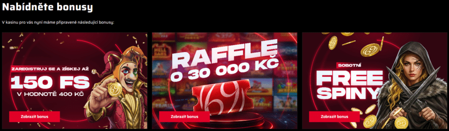 Nabídka bonusů 69Games