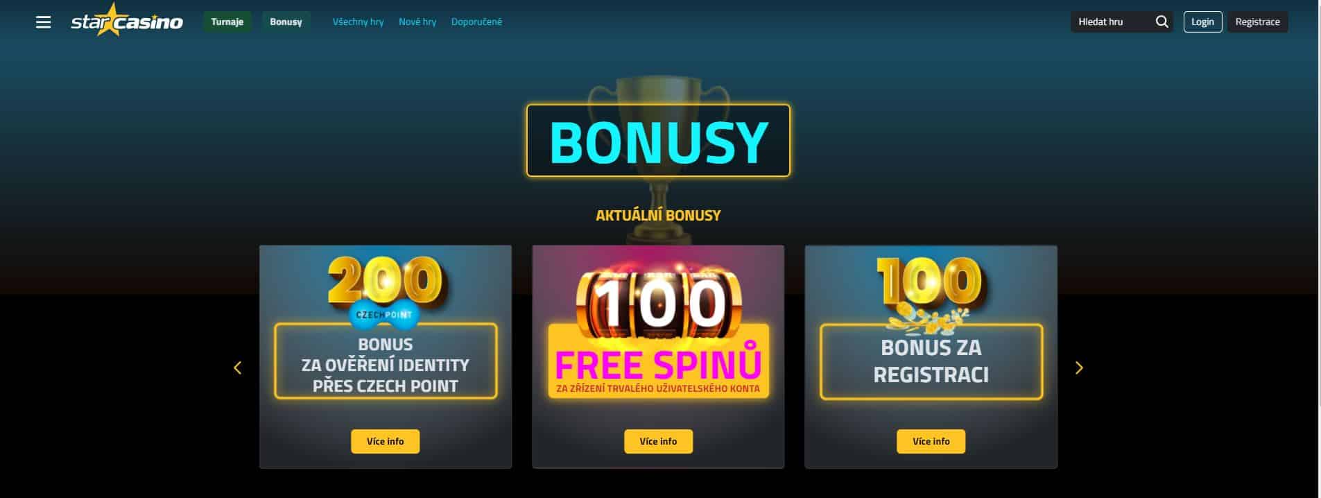 Star casino bonusy