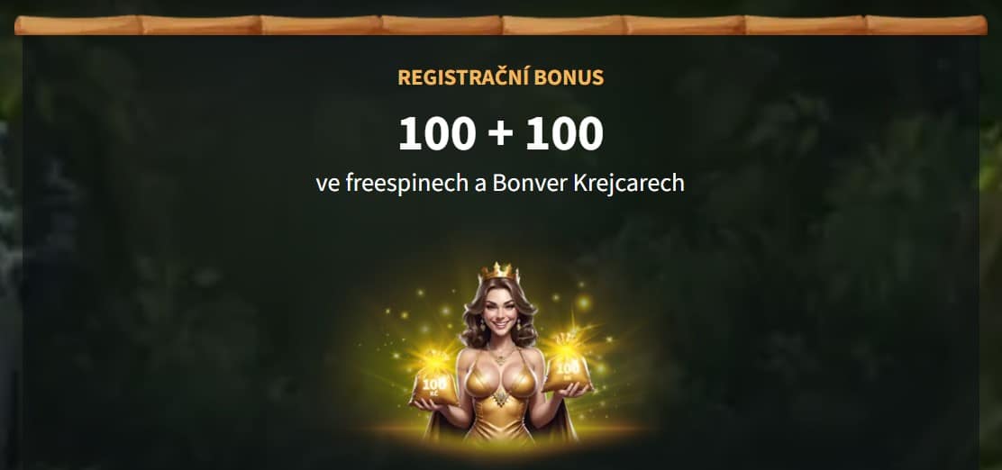 registrační bonus Bonver