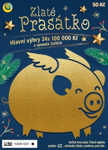 Ukázka nesetřeného losu Zlaté prasátko