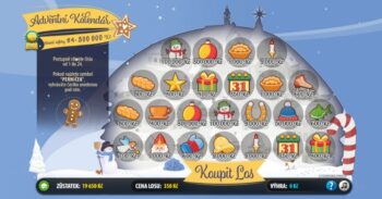 Ukázka setřeného losu Adventní kalendář