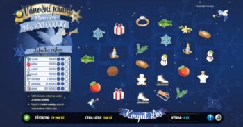 Ukázka setřeného losu Vánoční přání