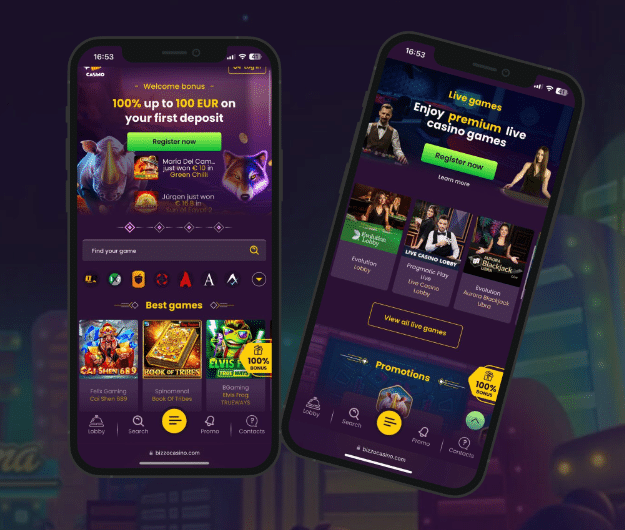 Bizzo Casino mobilní aplikace