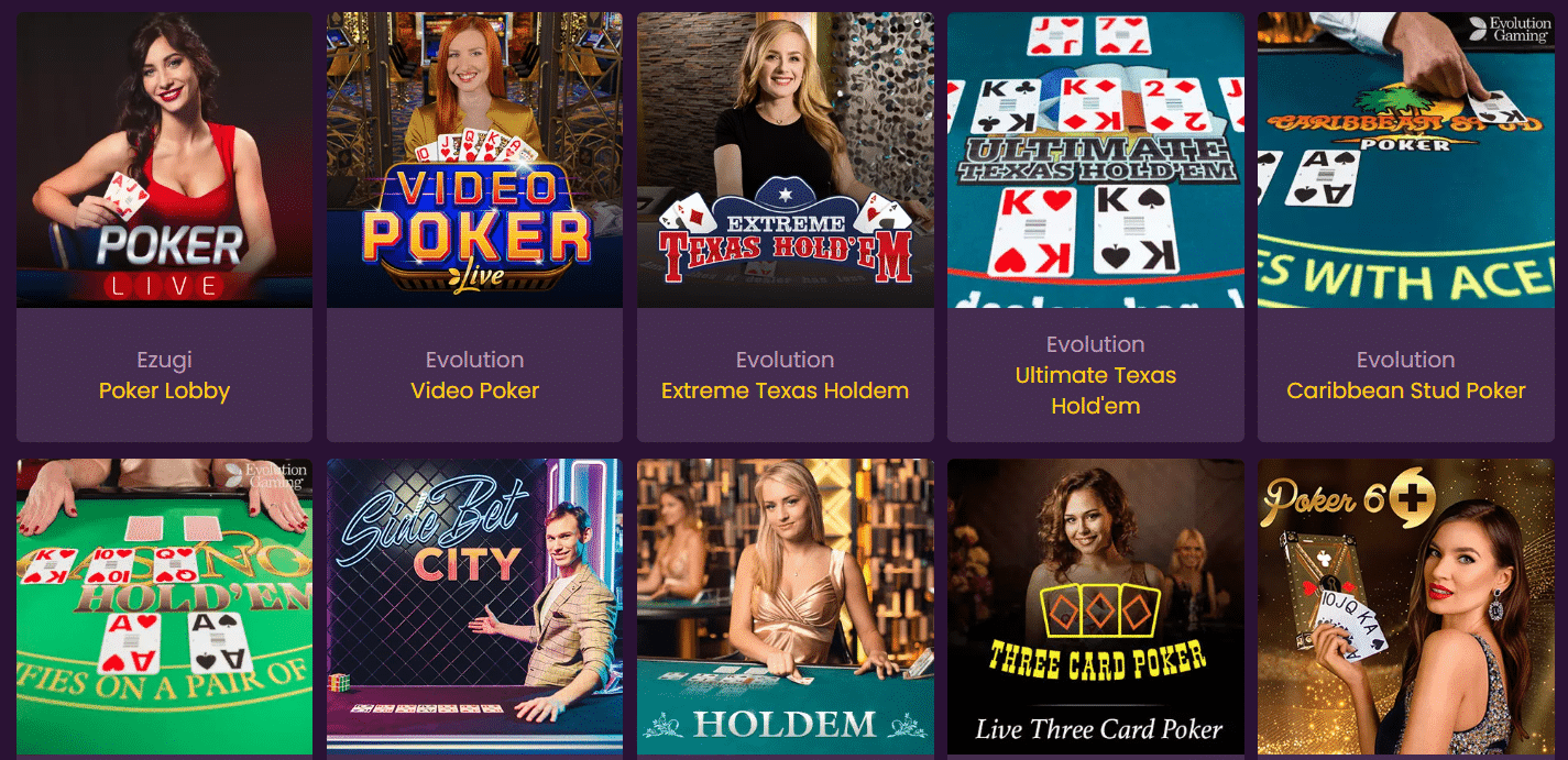 Live Dealer hry v Bizzo Casinu