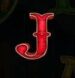 Symbol Písmeno J automatu Reel Sheriff od SYNOT Games