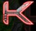 Symbol Písmeno K automatu WILD Warp od SYNOT Games