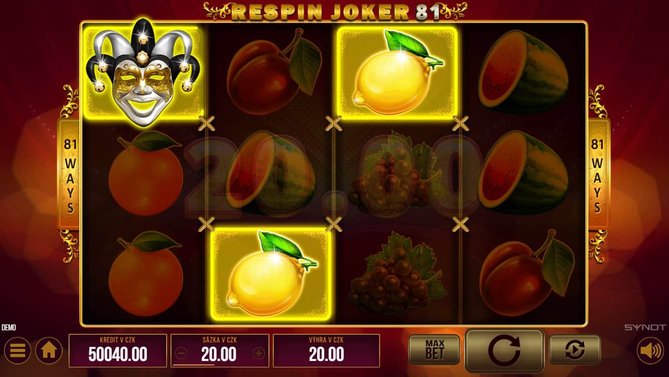 Respin Joker 81 online automat Wild