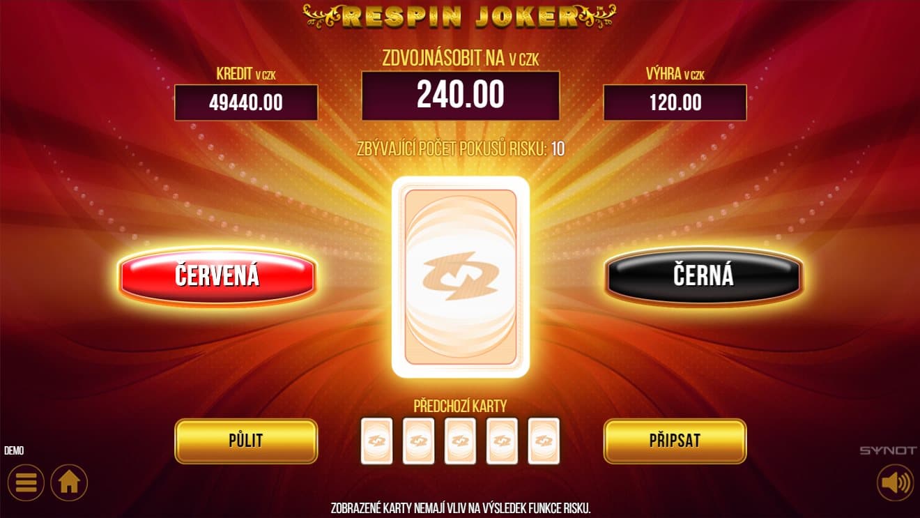 Respin Joker online automat Gamble