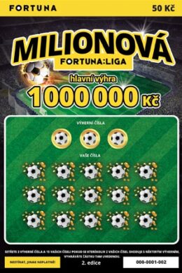 milionová fortuna liga offline stírací los od fortuny