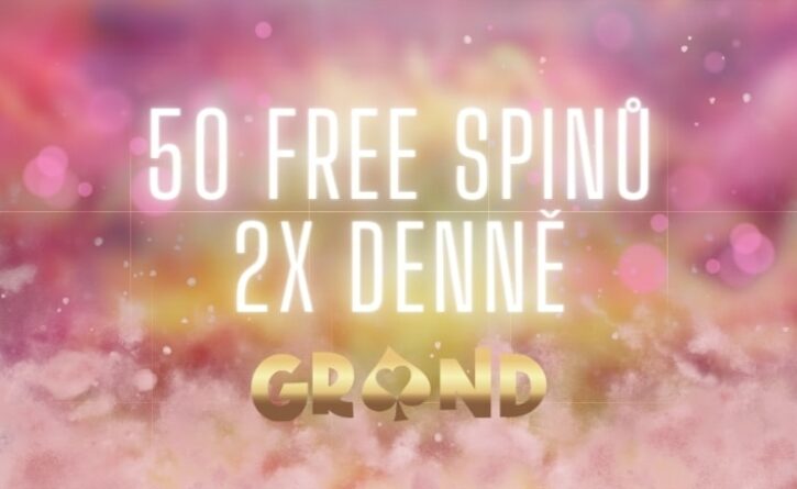 50 free spinů 2x denně v casinu Grandwin