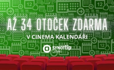 Až 34 free spinů v Cinema kalendáři u Synottipu